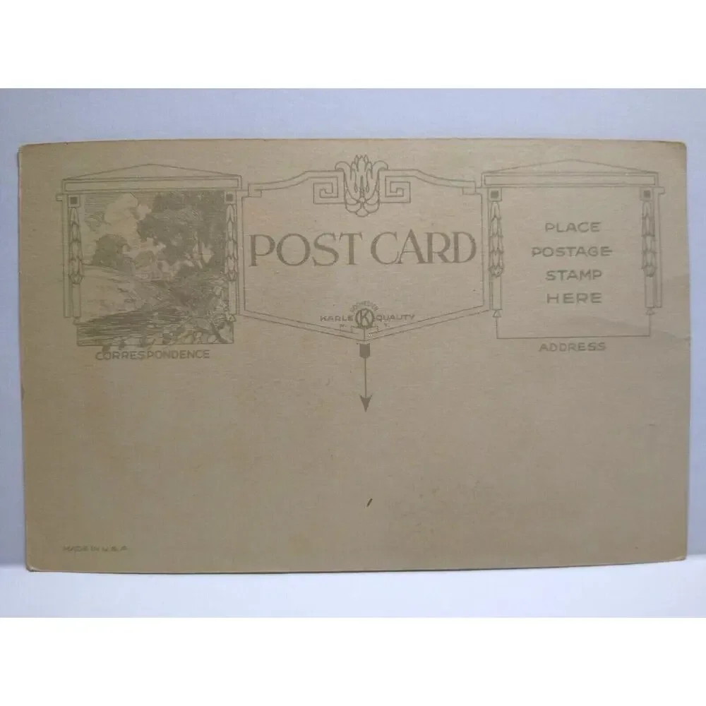 Santa Claus Christmas Postcard Jolly Face Large Image Karley Vintage Unused